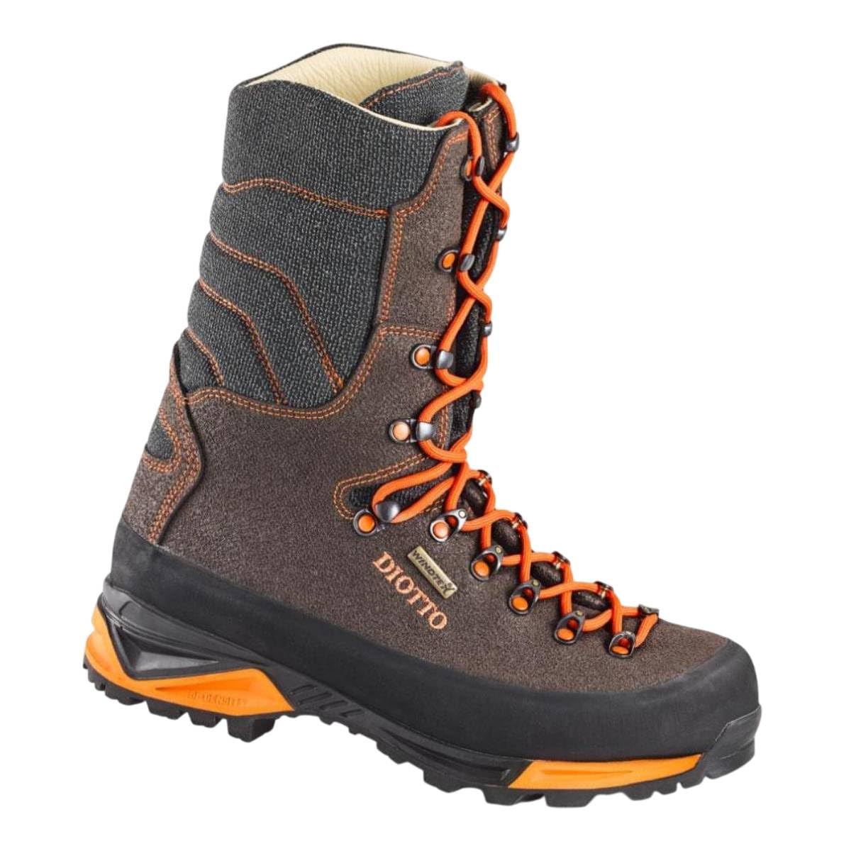 DIOTTO Himalaya HV Botas de Caza y Trekking, 28 cm, Suela Vibram Curcuma, Membrana Windtex Pro, Marrón/Naranja