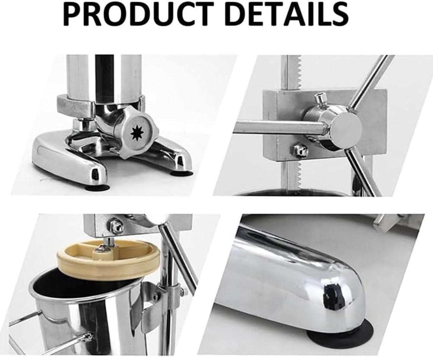 Máquina para hacer churros manual, comercial 2L/3L Manual Español Donut Churrera Churro Maker Machine con 5 tipos de moldes, Máquina para hacer churros española vertical de acero inoxidable,2L