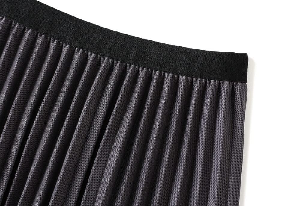 Röcke Damen,Damen-Midirock, Schwarz, Elastisch, Hohe Taille, Glitzer, Tüll, Faltenrock, Mode, A-Linie, Swing, Gerafft, Abgestuft, Herbst, Winter, Lange Röcke Für Mädchen, Damen, M
