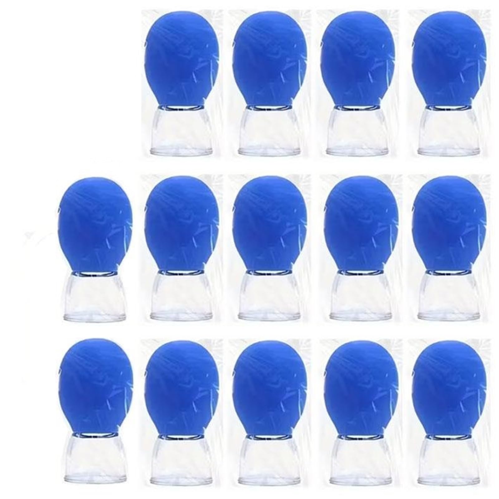 Coppette Per Massaggio Set di coppette in silicone for viso e corpo | Massaggiatore con aspirazione a vuoto for meridiani, coppetta for il viso e la schiena(50pcs Blue)