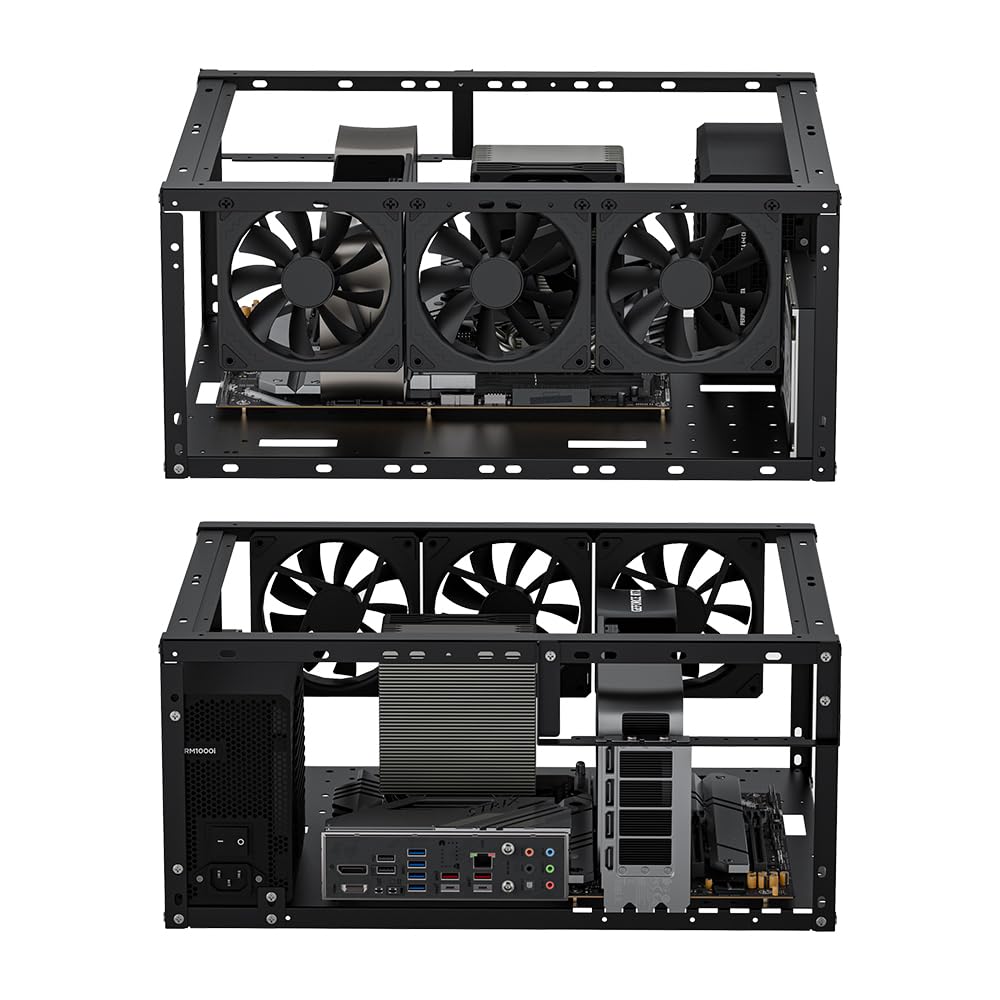 Banco de pruebas de PC, carcasa de PC al aire libre, chasis de computadora de marco abierto, soporte de servidor Techbench para placas base ETAX ATX MATX ETAX X79 X99 Micro ATX (apilable)