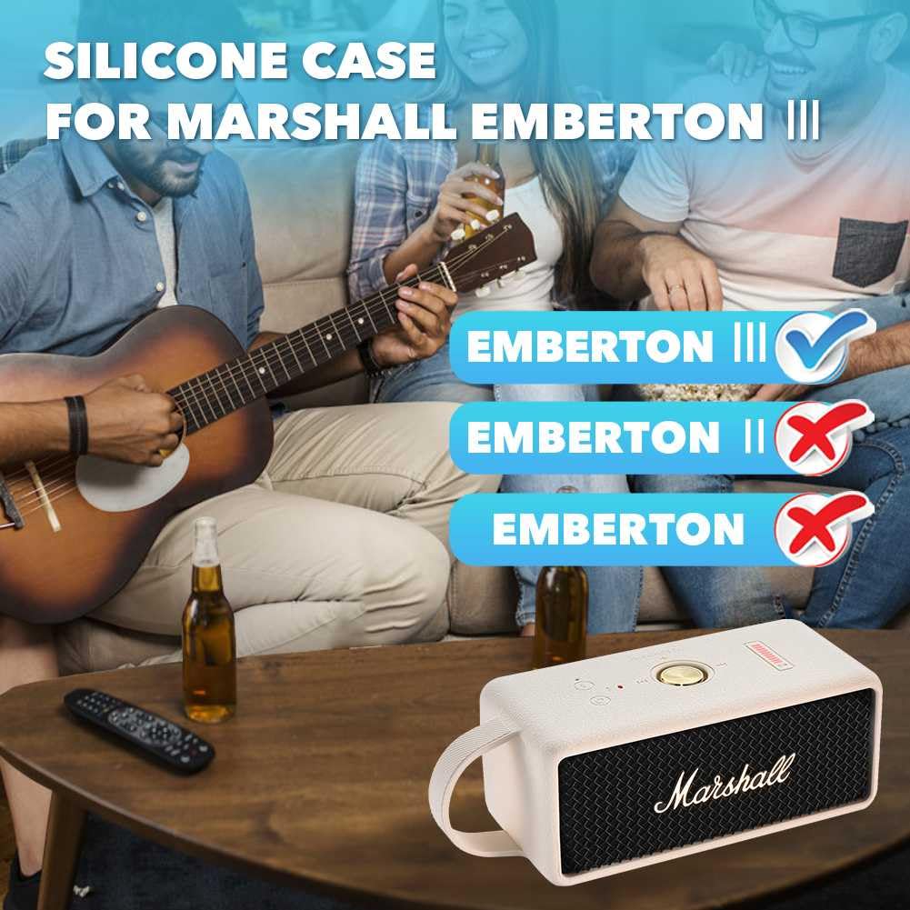 Xingsiyue Custodia In Silicone Per Marshall EMBERTON III – Cover Antiscivolo E Traspirante Per Altoparlante Portatile - 4