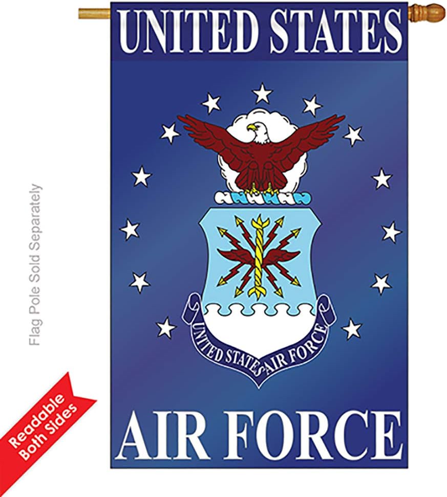 Two Group - Air Force Americana - Everyday Applique Decorative Vertical House Flag 28" x 44"