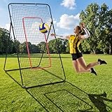 SEHAUSEU Volleyball Rebounder Netz 215x117cm Volleyballnet Tennis rebounder Volleyball-Trainingsgerät mit Schlagzone für Lacrosse Baseball Verstellbares Volleyballnetz Hinterhof