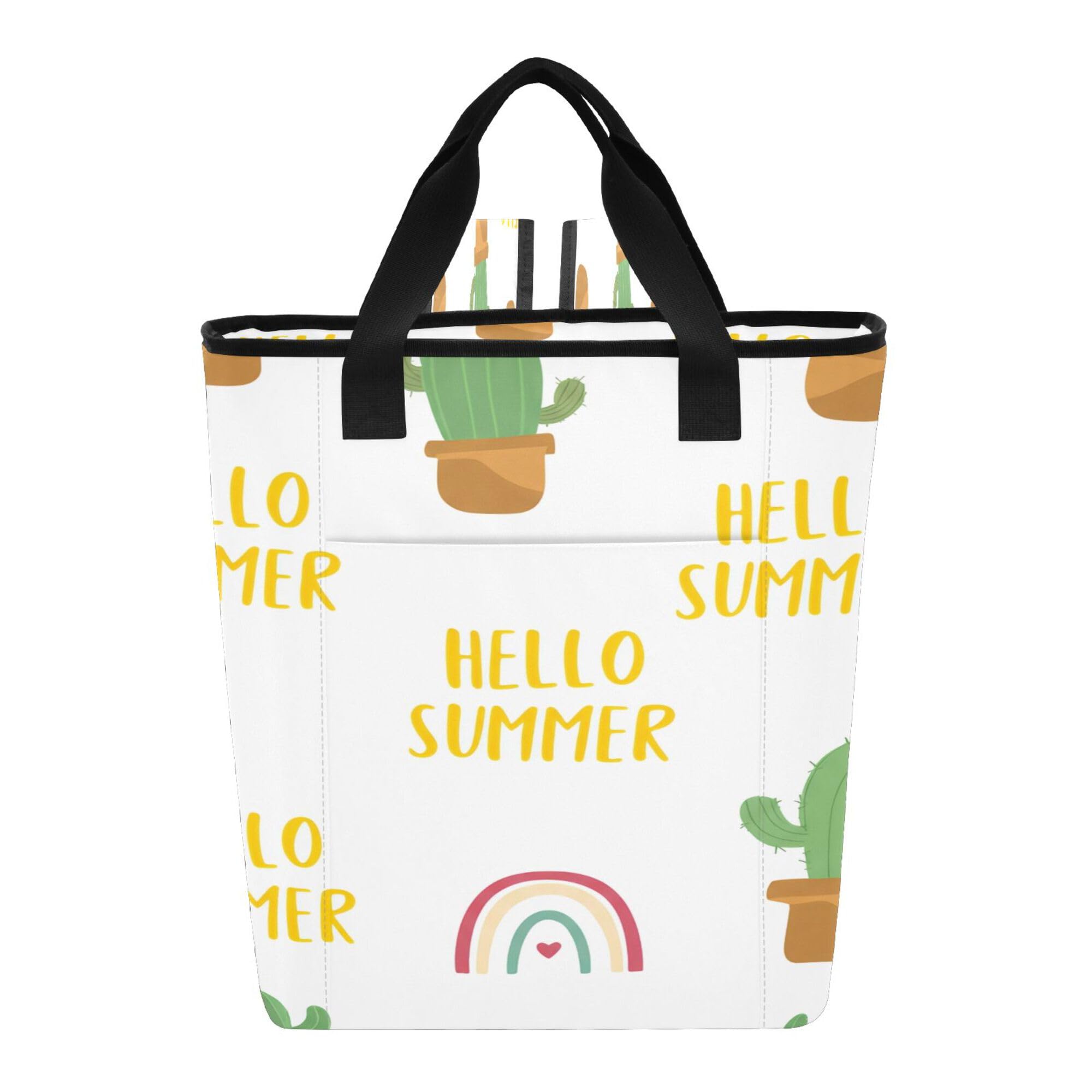 PYBUG Cute Cactuses Reusable Insulated Backpack 36 Cans,Large Leakproof Portable Cooler Tote Organizer for Office Picnic Hiking Beach BBQ