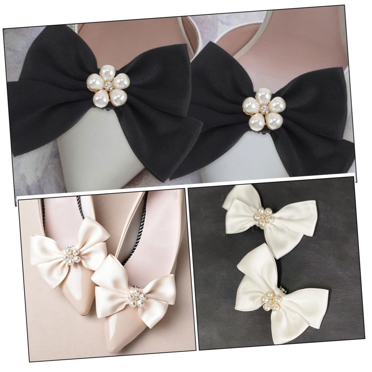 CALLARON Fibbia Per Scarpe Con Fiocco Decorazione Decorazioni Per Scarpe Clip Per Scarpe Matrimonio Fermagli Per Scarpe Da Donna Clip Per Scarpe Per Il Fai Da Te Stoffa