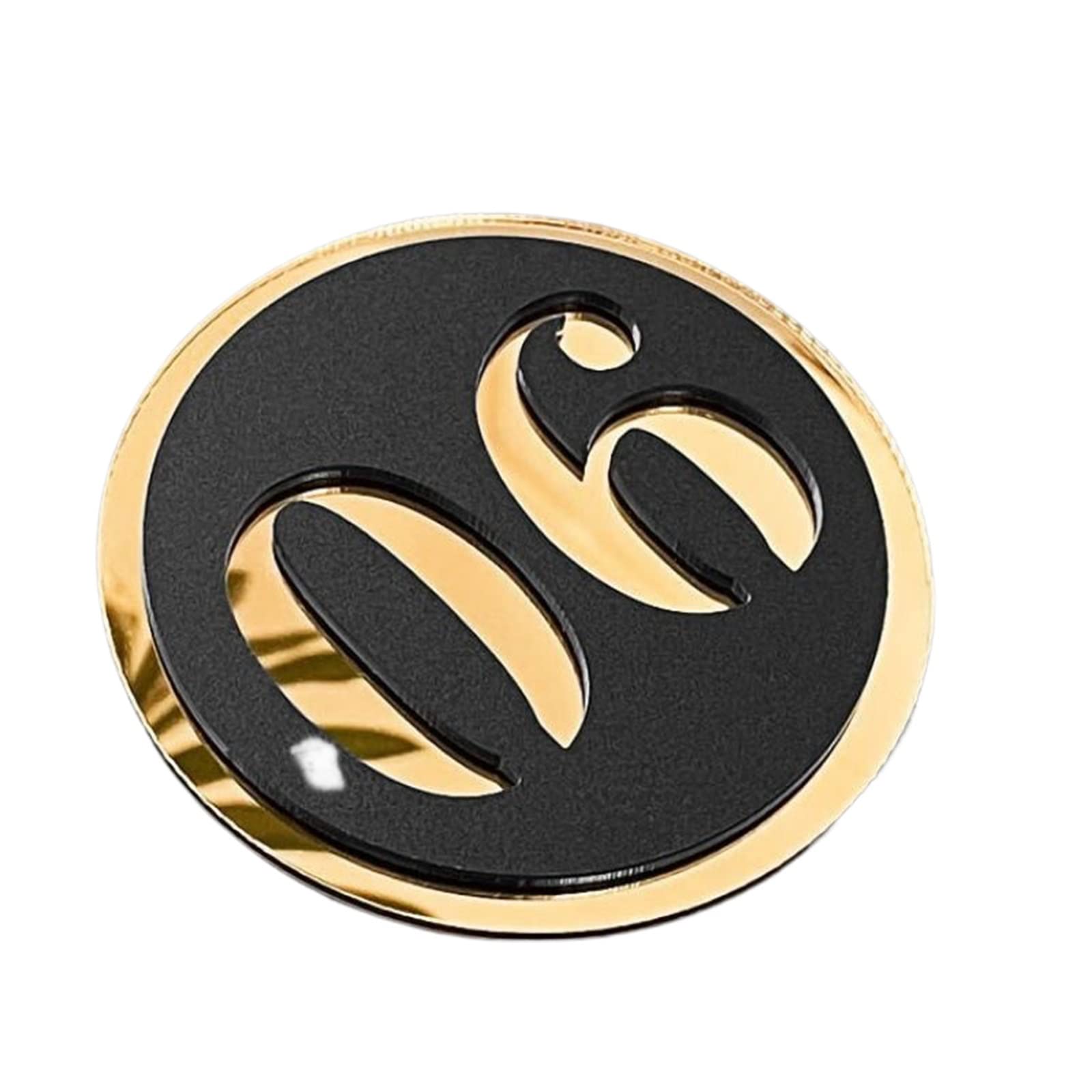 Acryl Hochzeit Tischnummer 1-100, Tischnummern für den Hochzeitsempfang mit goldenen Zahlen auf der Oberfläche, für Hochzeitsdekoration Nummernaufkleber Tischnummernständer, ( Color : Black , Size : 1