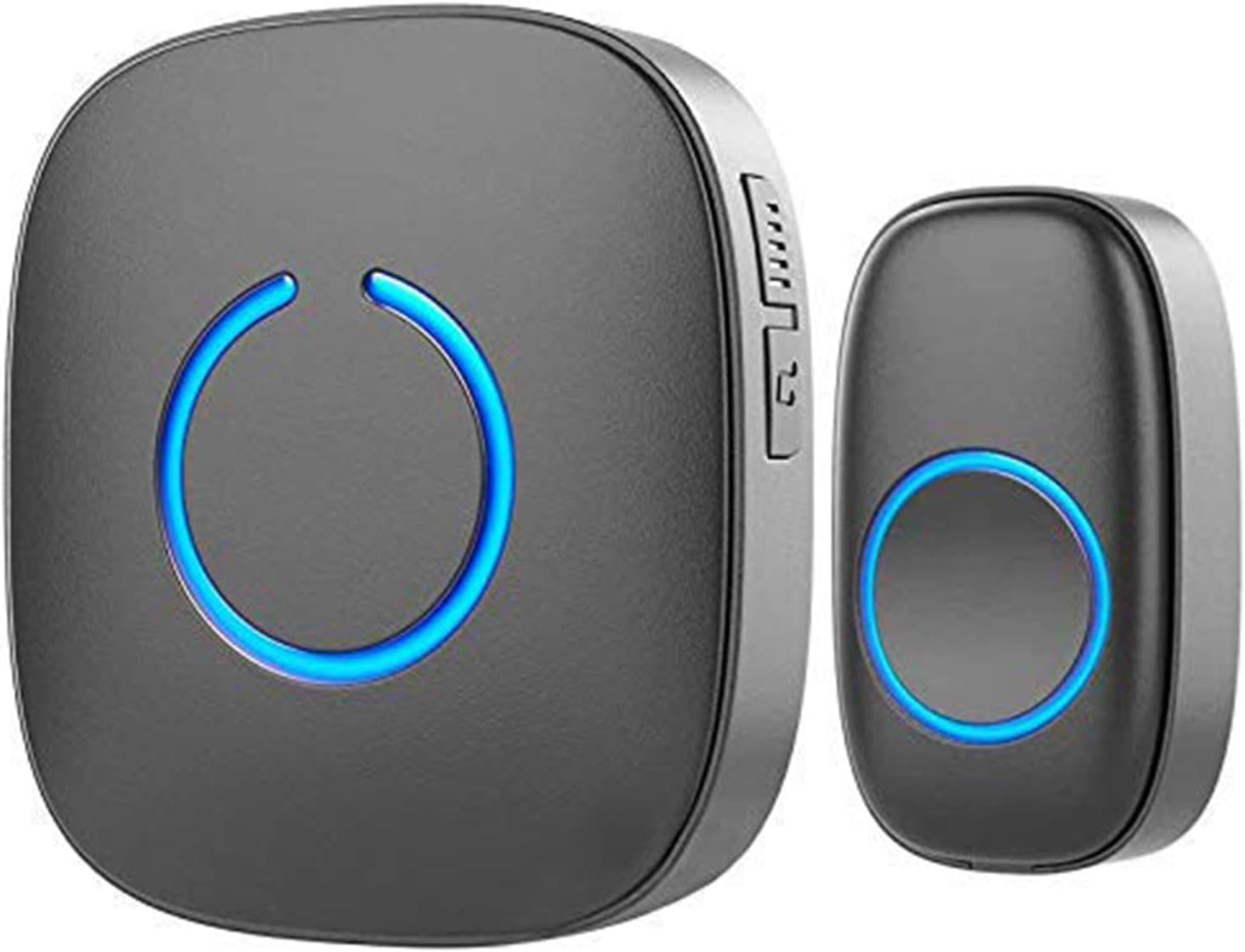 SadoTech Wireless Doorbell for Home - Battery Operated, 1000 Feet, Wireless Door Bell w/LED Flash, 1 push button + 1 receiver, Matte Black