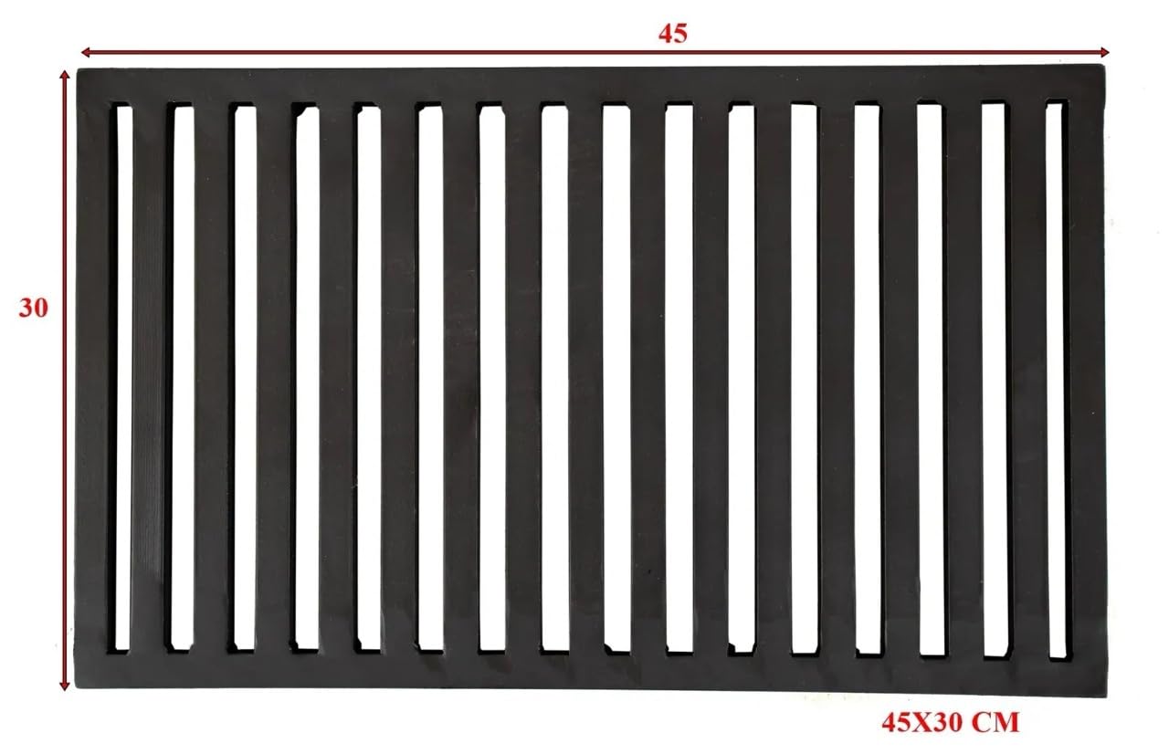 Ofenrost Eckrost für Kamin 45x30cm | 30x45cm Kaminrost Stahlgitterrost Ascherost Kaminrost Feuerrost Rost Ascherost Backofenrost Robuster Schwerlastrost Tafelrost | 450x300 mm | 300x450mm | Dicke 16mm