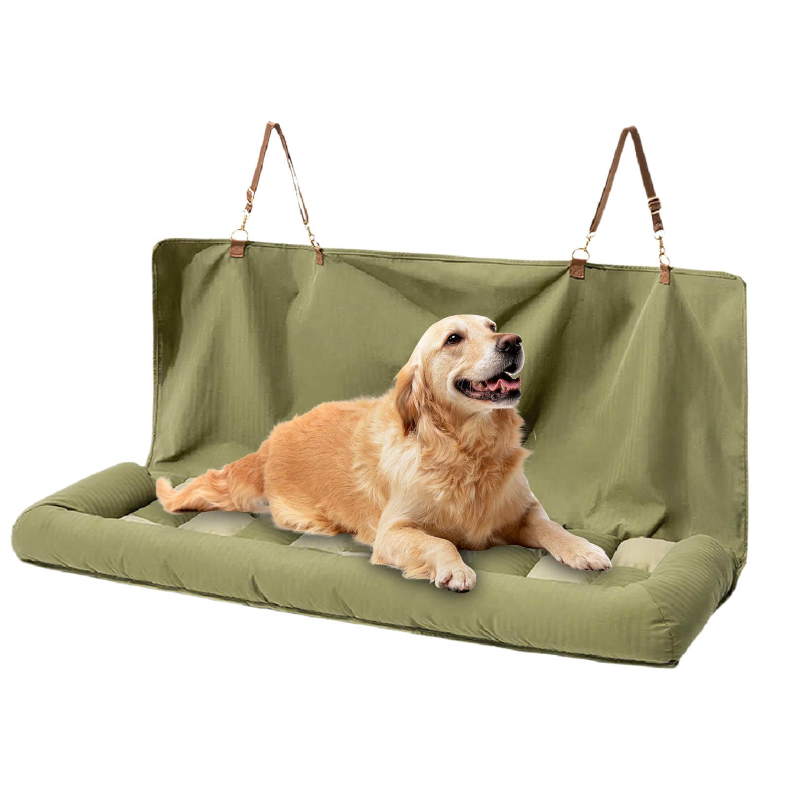 Walopola Dog Seat Cover for Back Seat - Foldable Puppy Automotive Backseat Cushion Pad,Car Back Dog Cushion - for RV Truck Automotive Sedan Pickup Truck