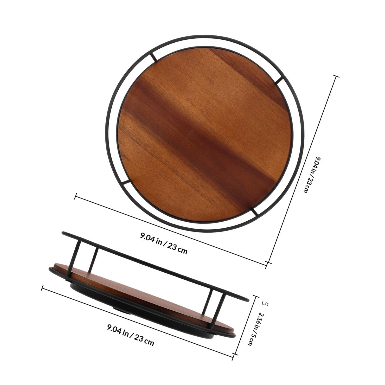 Lazy Susan Redondo de Madera para Cocina Organizador Giratorio Fácil de Usar y Bandeja para Especias, Adecuado para Encimeras y Mesas de Comedor