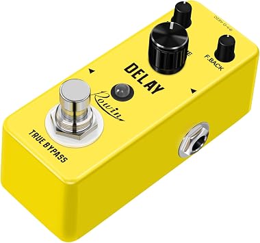Rowin LEF-314 Analog Delay Pedal – Mini Guitar Delay Effect with Warm, Clean & Smooth Tone, 25-600ms Delay Time, True Bypass, Metal Shell – Perfect for Beginners