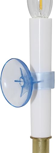 Miniatura 4 de Creative Hobbies® Lámpara de vela eléctrica para ventana con base chapada en latón, interruptor de encendido/apagado, bombilla, listo para usar (LED)