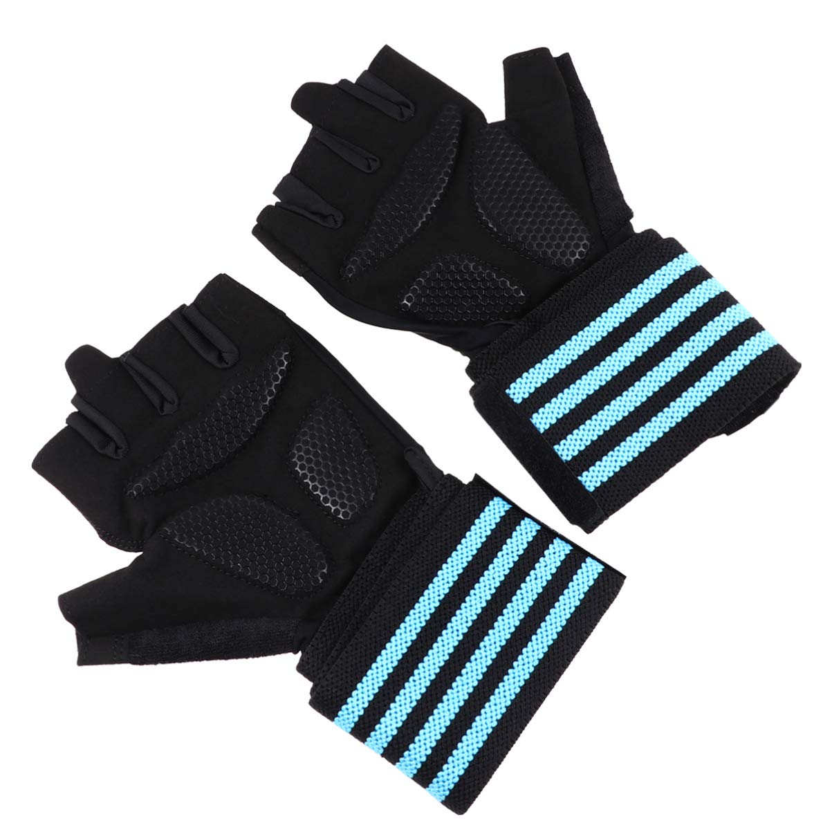Toddmomy Lot De 3 Paires De D'haltérophilie De Fitness Demi-Doigts De Musculation D'extérieur Protège-Poignets Paumes Protectrices pour Équipement De Sport