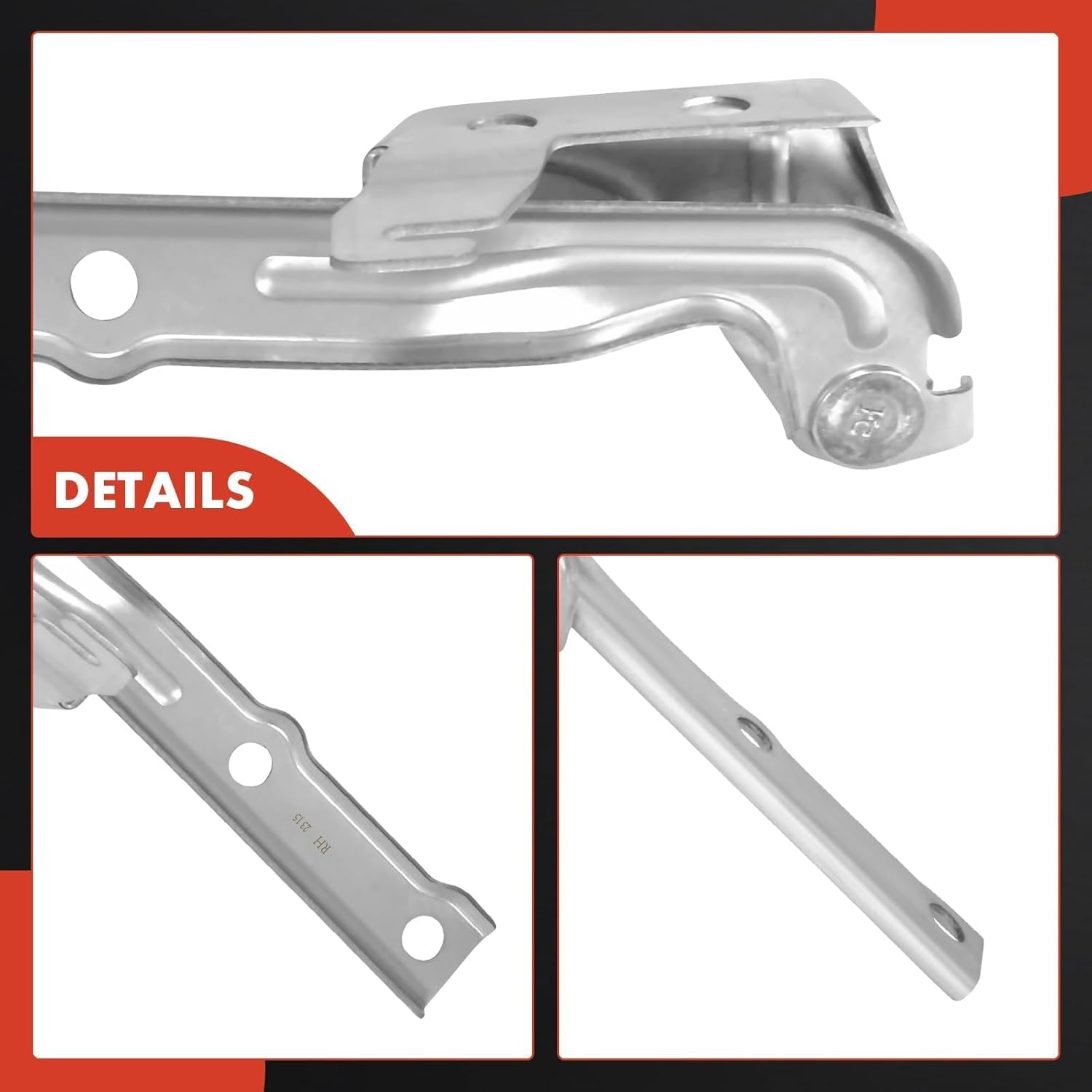 A-Premium Driver and Passenger Hood Hinges Compatible with Volkswagen Tiguan 2009-2017, Tiguan Limited 2017-2018, Set of 2 Front Left and Right Side Hood Hinges, Replace# 5N0823301A, 5N0823302A