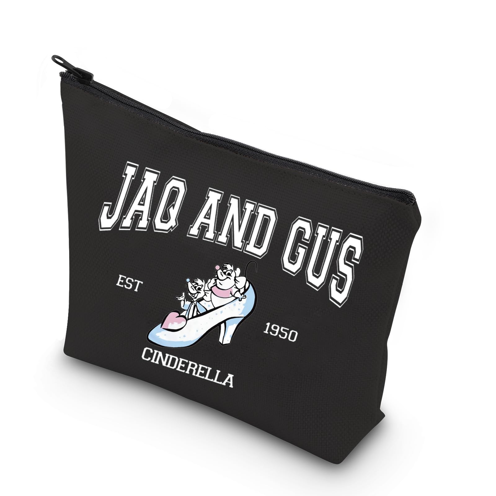 WCGXKO Fairytale Movie Inspired Gift Jaq & Gus Locksmith Makeup Bag Fairy Princess Gift Magic Kingdom Gift for Women (J AND G), J AND G, Zipper