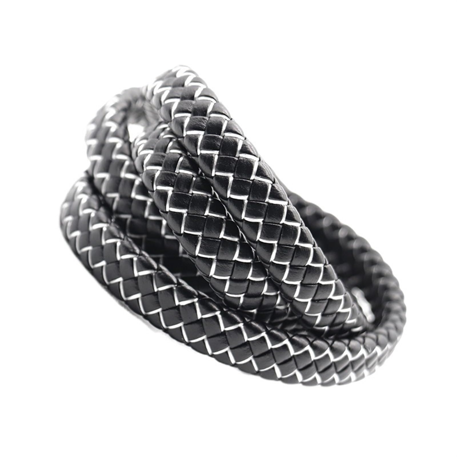 Braided Leather Rope Flat Braided Leather Cords Fit 12mm Bracelet Clasps Jewelry Making Findings 1meter/Pack