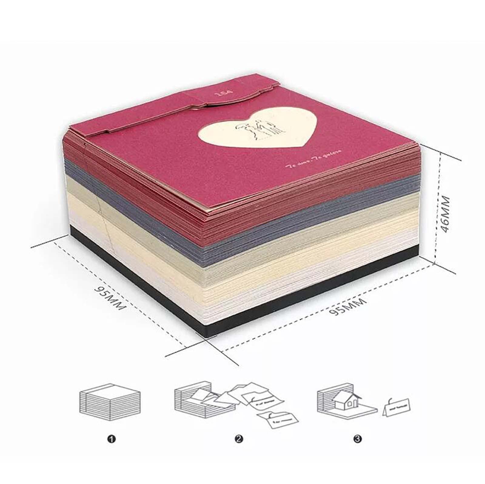 Bloc-Notes 3D Kawaii Bloc-Notes Cadeau de Mariage Invité Décoration de la Maison Ornement Bloc-Notes en Papier Little Surprise