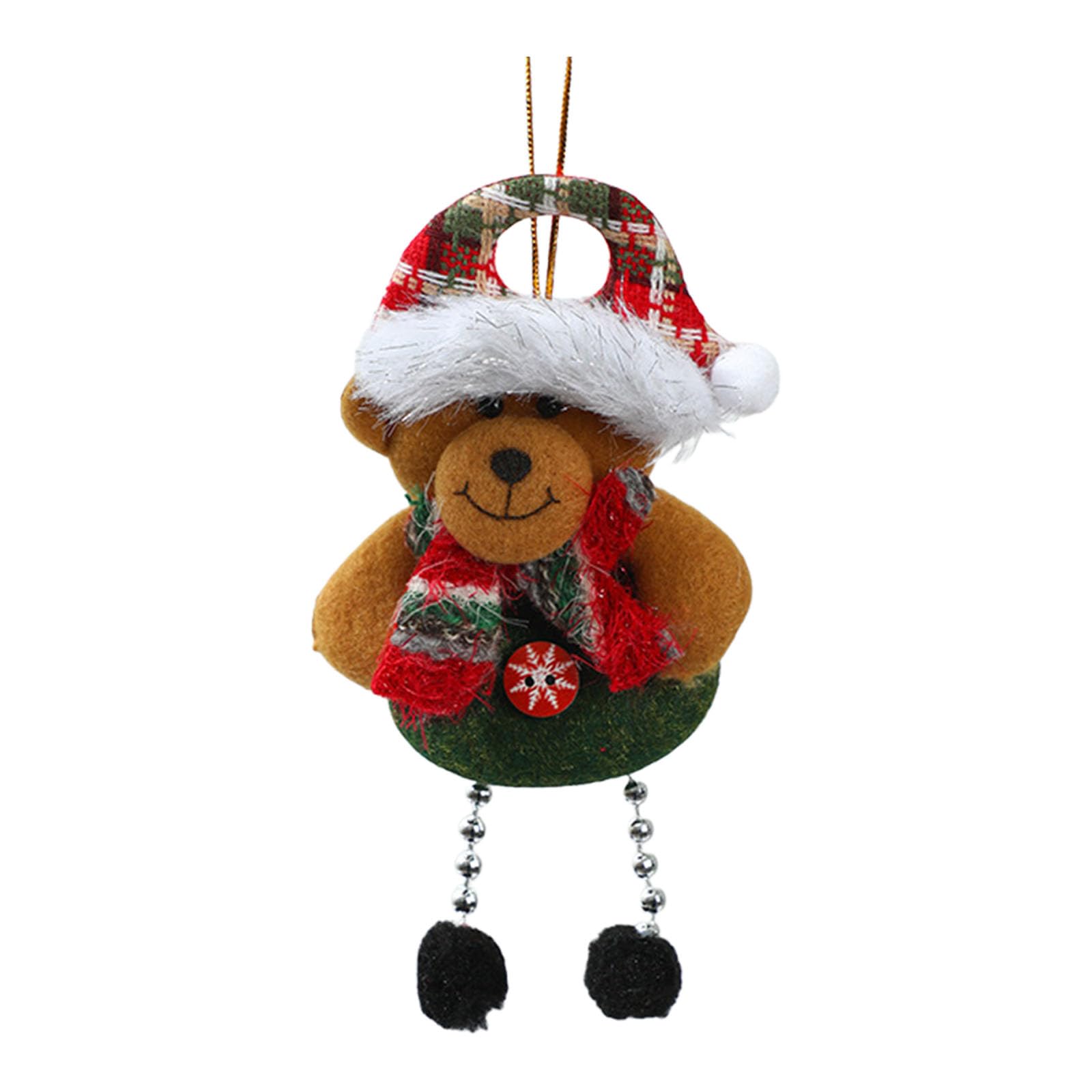 Lerpwige Handmade Christmas Figurines Santa/Snowman/Deer/Bear Nonwoven Fabric Decor For Terrariums Gardens & Tabletop Scenes Nonwoven Fabric Santa/snowman/deer/bear Party Supplies