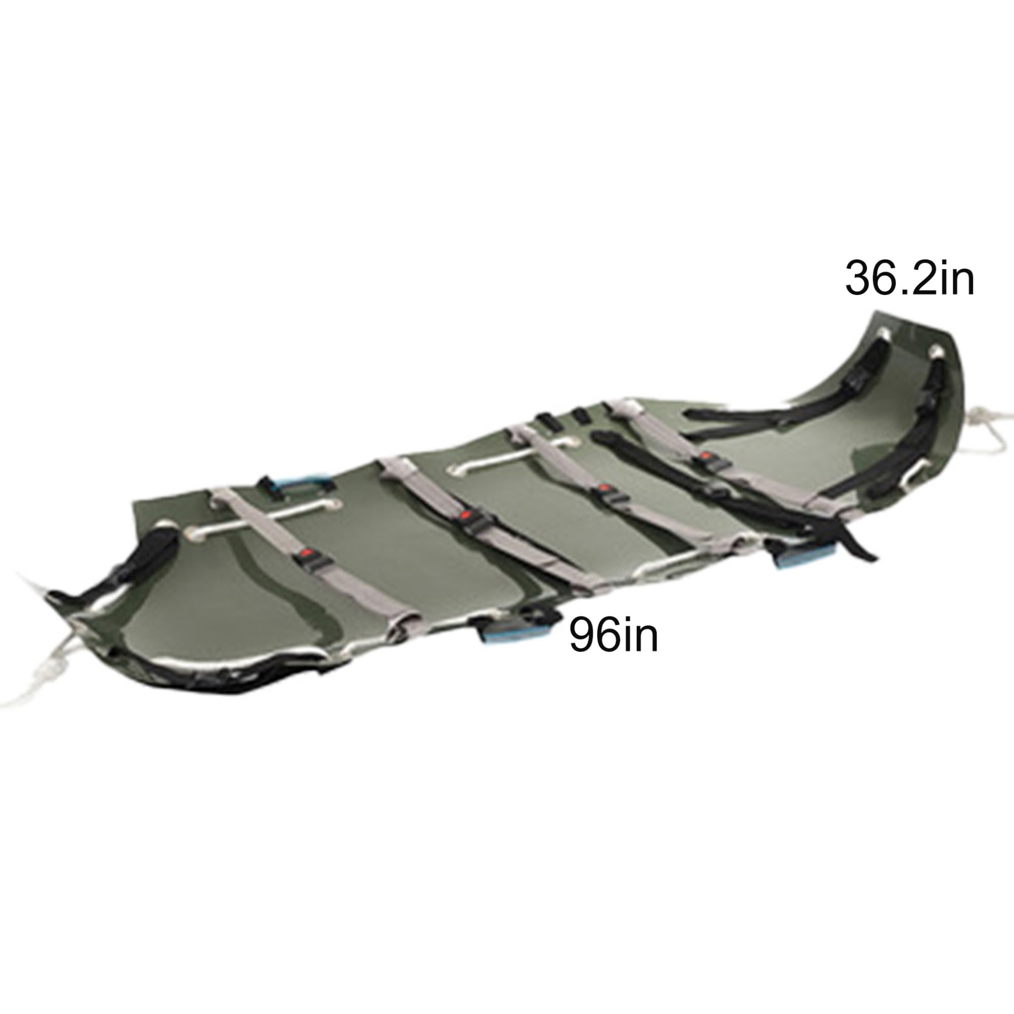 96 * 36,2pollici,barella soccorso multifunzionale,barella pieghevole,facile trasportare,leggera,barella salvavita per esterni,speciale plastica composita,design impermeabile (verde,arancione)(Green)