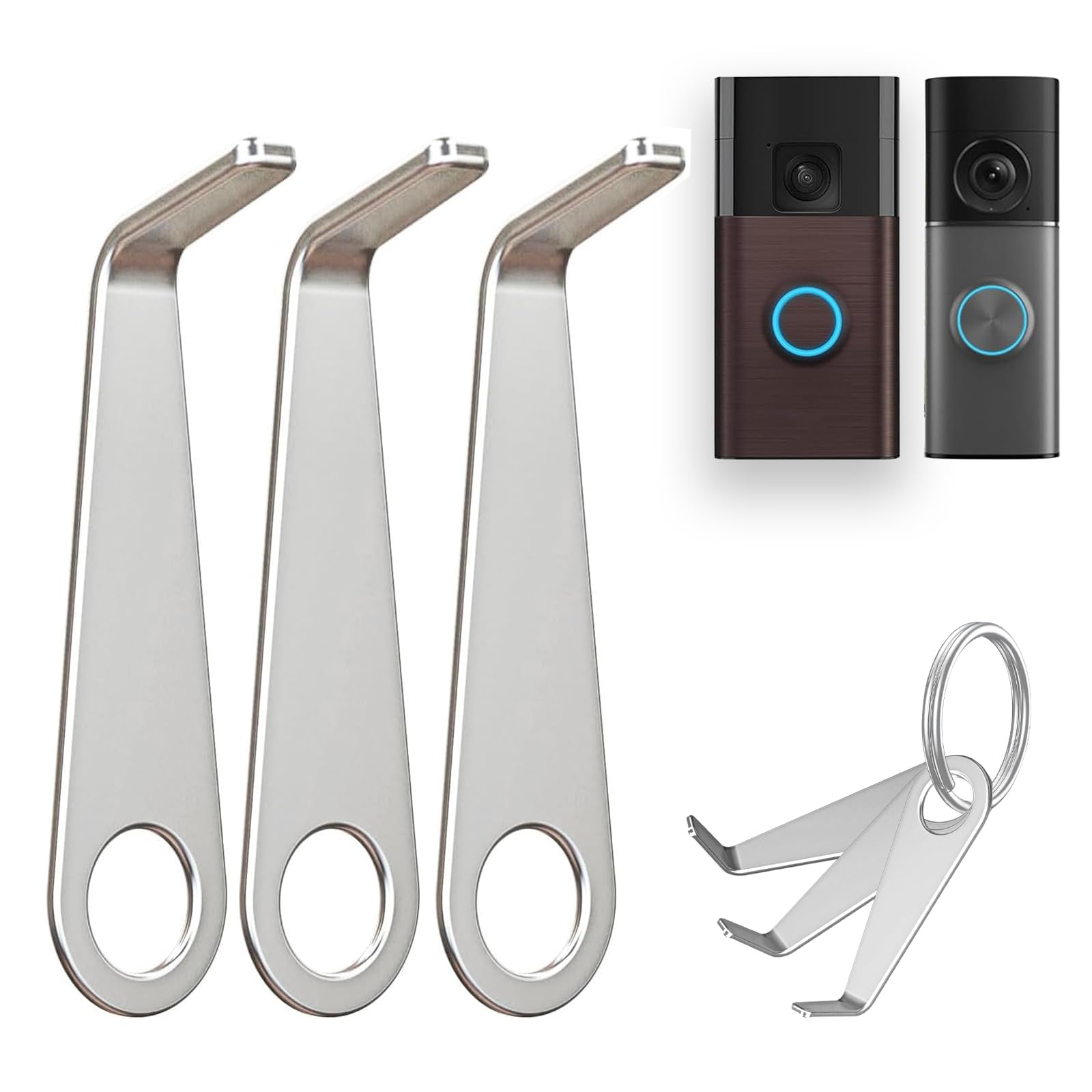 TEKCAM Video Doorbell Replacement Tool and Doorbell Screwdriver Compatible with Ring Battery Doorbell (2024 Version), Stainless Steel, Safe Removal Key Tool-image-46