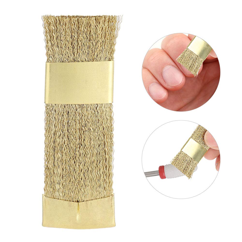 Spazzola per Pulizia in Carburo,Spazzola per Testina di Trapano per Nail Art,Spazzola per Polvere per Nail Art per Trapano per Unghie,Spazzola per la Pulizia del Trapano in Filo di Rame