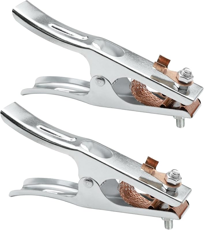 Wuyaoyao 2PCS 300A Welding Ground Clamp, Copper Welding Earth Clip for Manual Welder, Heavy Duty Welder Grounding Clamp, Universal Earth Ground Cable Clip, Professional Tools (300A)