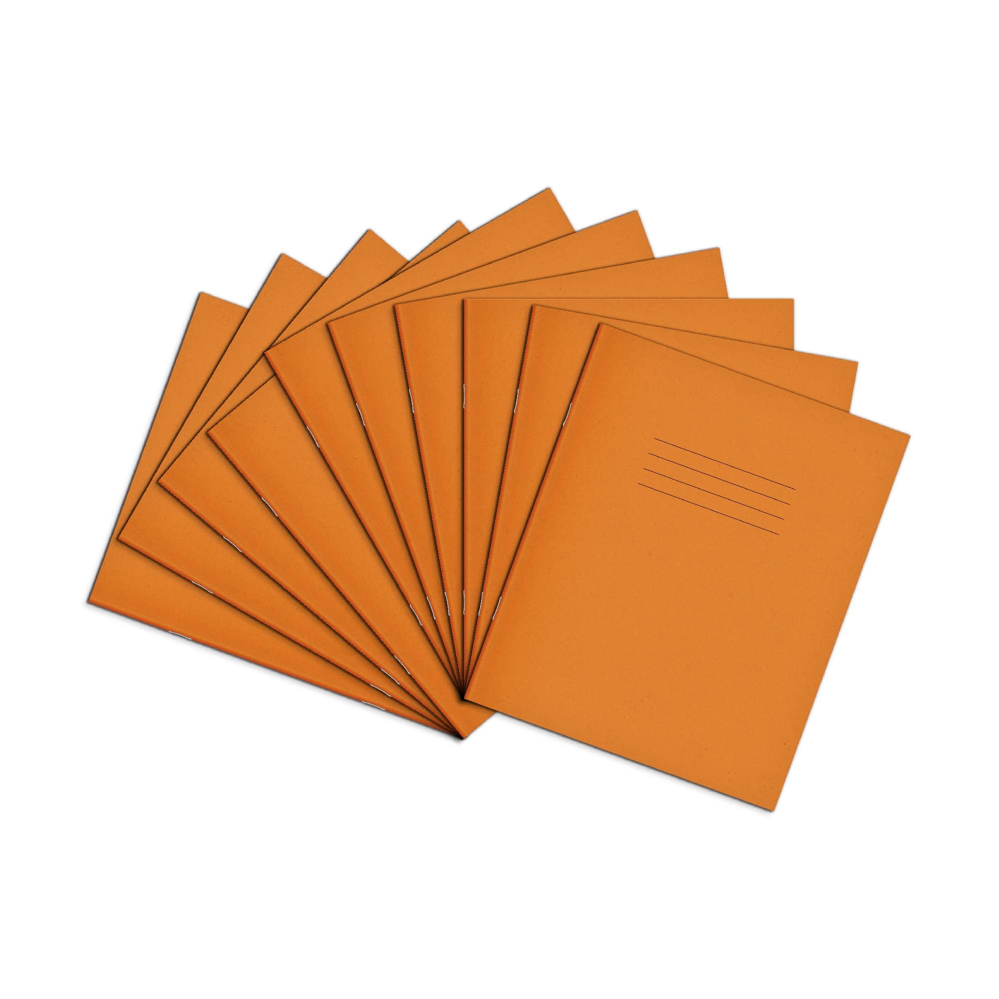 Rhino 8 x 6.5 Exercise Books, 48-Page / 8mm Lined with Margin Paper Notebook, 100-Pack, Writing Book, Office & School Stationery Supplies, Orange โ image 1