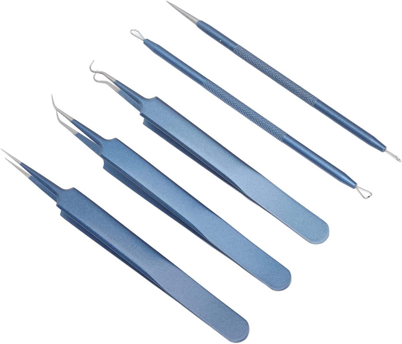 Juego de 5 Agujas para el Acné para Extractor de Espinillas de Acero Inoxidable para el Hogar Mental para niñAs