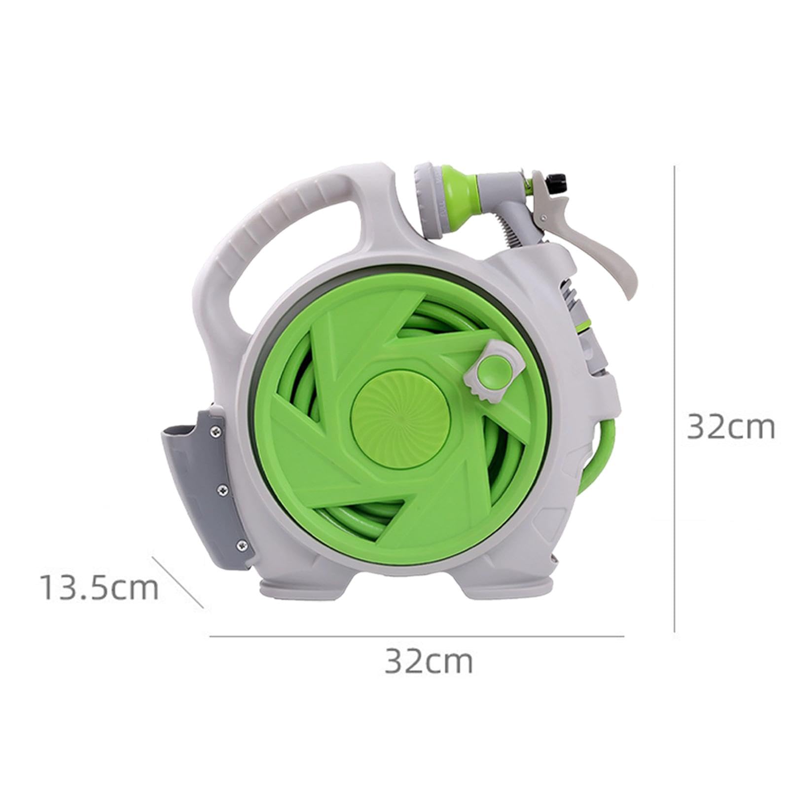 Carro Portátil Rociador Manguera Tubo Agua Organizador Compacto Material PP Adecuado para Limpieza de Ventanas Patios Lavado de Coches Riego de, Verde