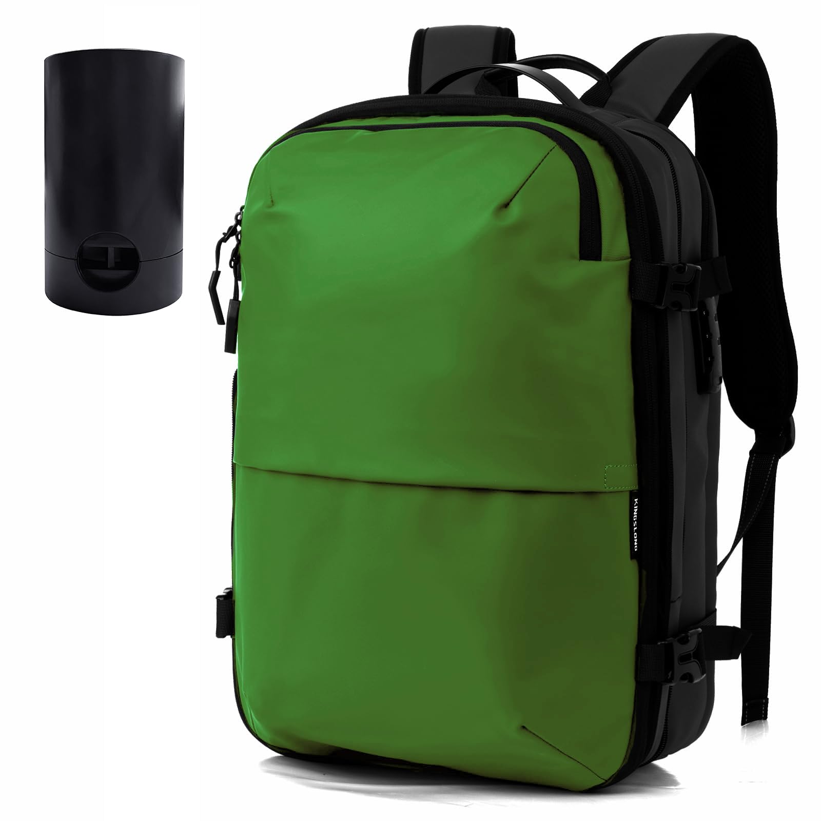 60L Travel Backpack With Built-in Compression Tech & Pump Expandable Carry on Backpack with Vacuum Bag