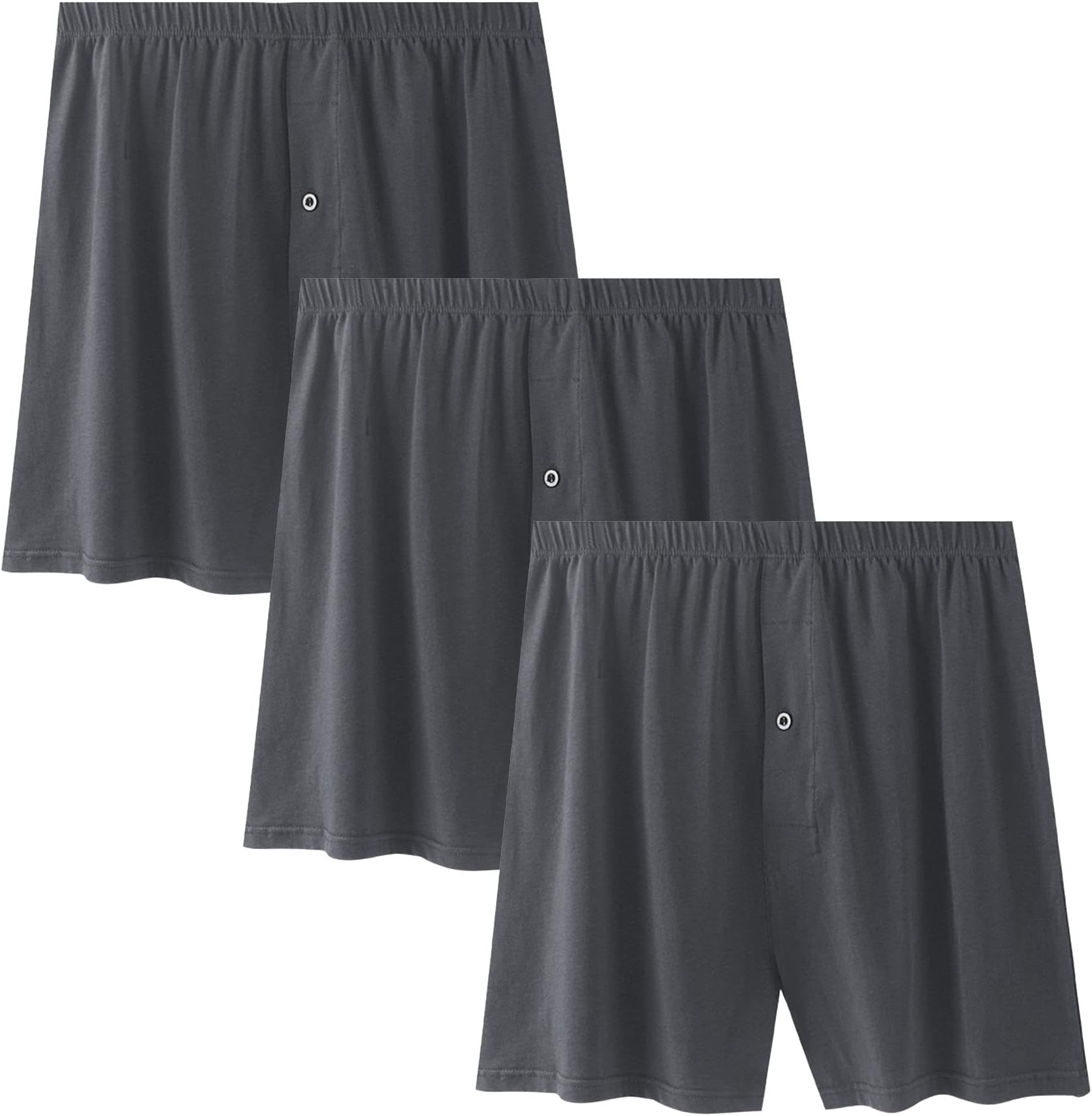 JEsilunmaMY Mens Loose Breathable Pajama Shorts Plus Size Sleep Lounge Underwear Soft Comfort Cotton Stretch Boxer Shorts