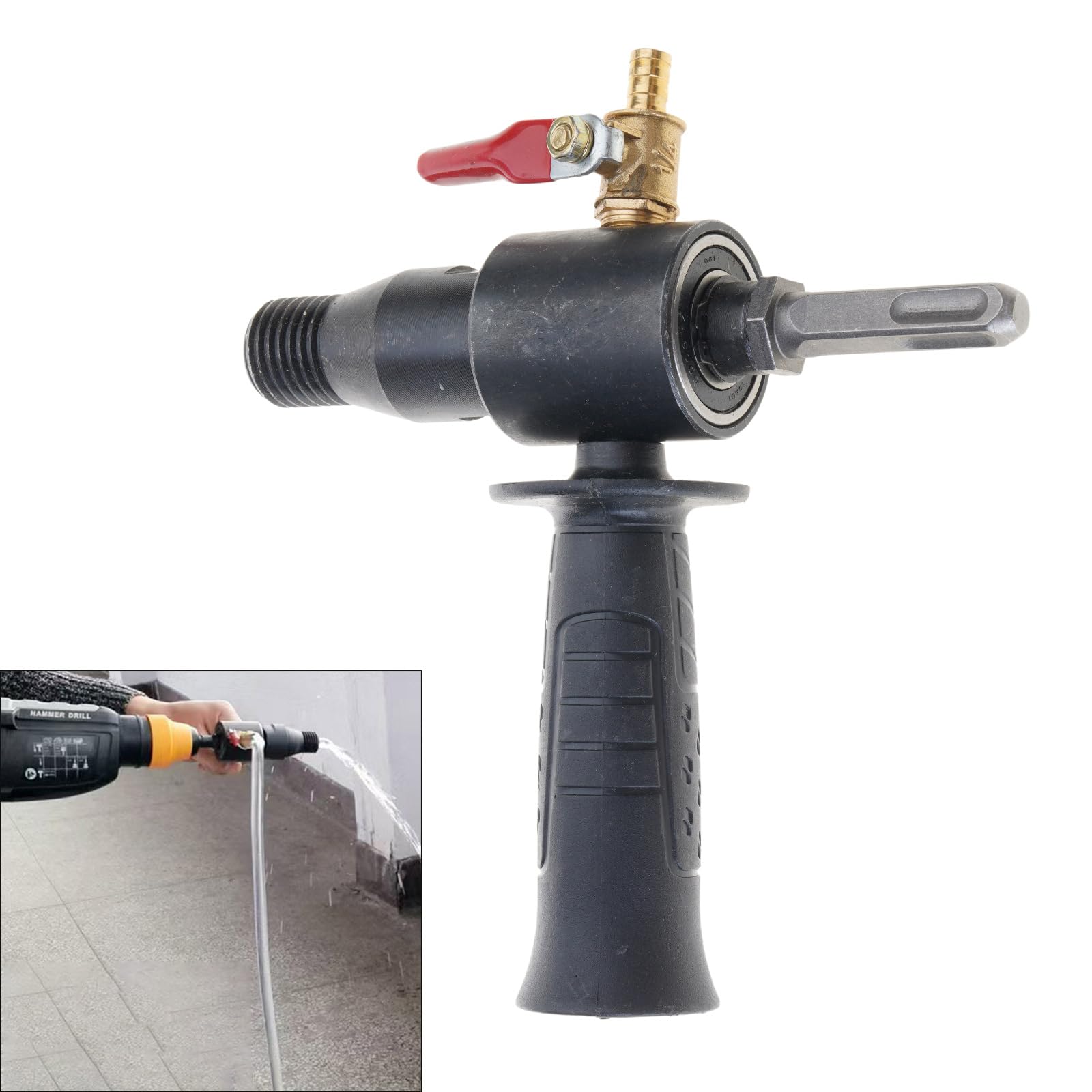 Marteau électrique pour perceuse à eau - Conversion d'impacts en injecteurs de mèche - Tige de connexion - Injecteur d'eau