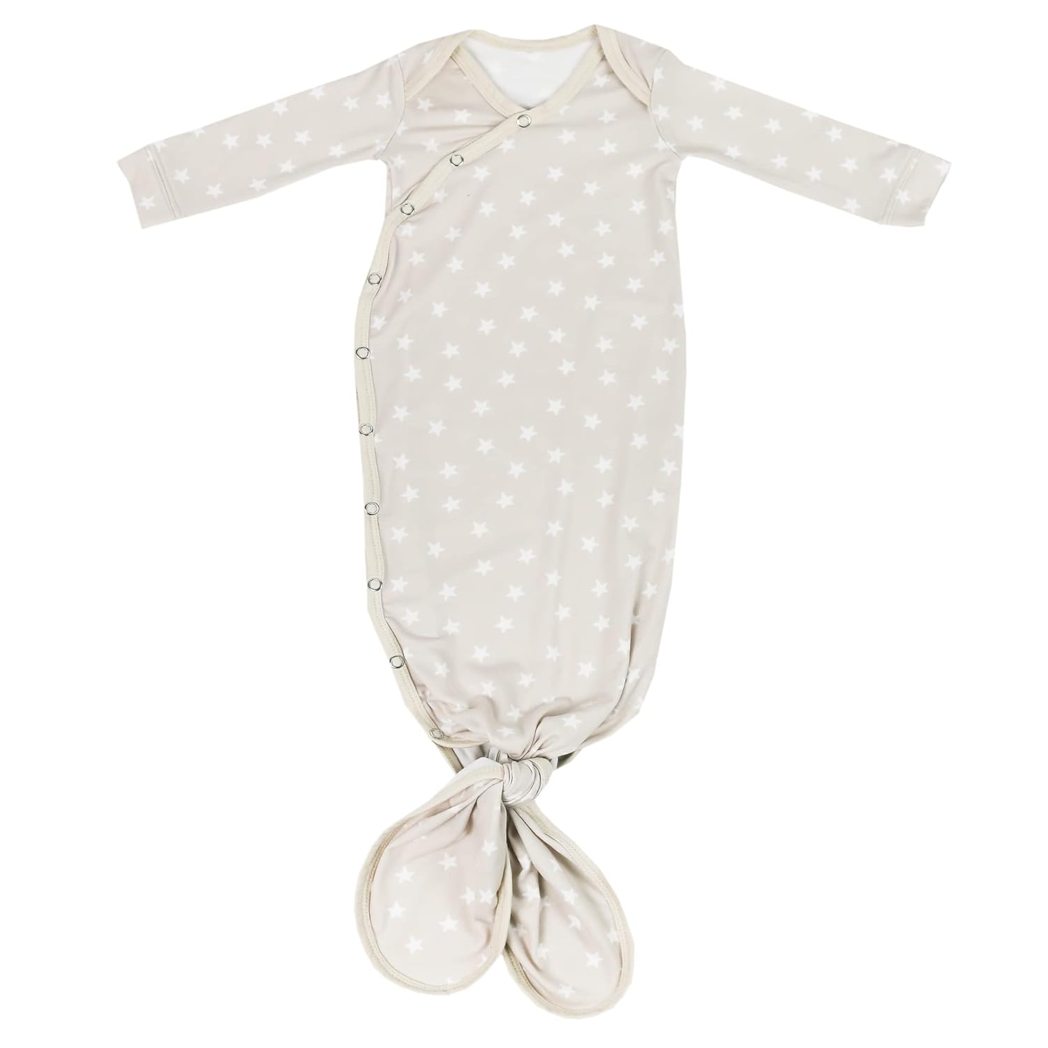 Copper Pearl Baby Gown - Knotted Newborn Sleepers for Baby Boy and Girl, Soft Stretchy Long Sleeve Infant Gowns with Bottom Tie and Hand Mittens, Perfect Hospital Coming Home Outfit (Twinkle)