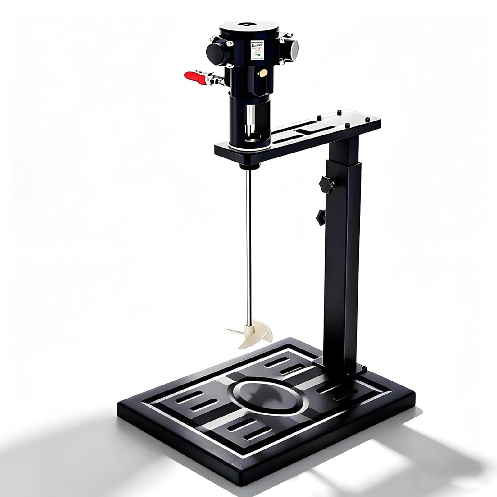 Miscelatore pneumatico per vernice, capacità 5 galloni, agitatore d'aria 1/8 HP, supporto di sollevamento manuale, 5000 giri/min, pressione di esercizio 4-8KG/MPa per vernice, inchiostro, liquidi