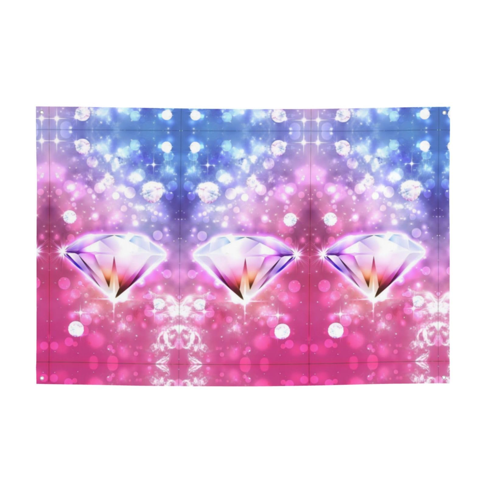Bannières et drapeaux imprimés diamant pour décoration de maison