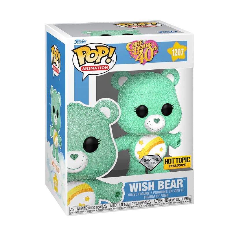 Funko POP! Animation: Care Bears 40th Anniversary - Wish Bear Diamond Bundled with a Byron's Attic Pop Protector - Image 3