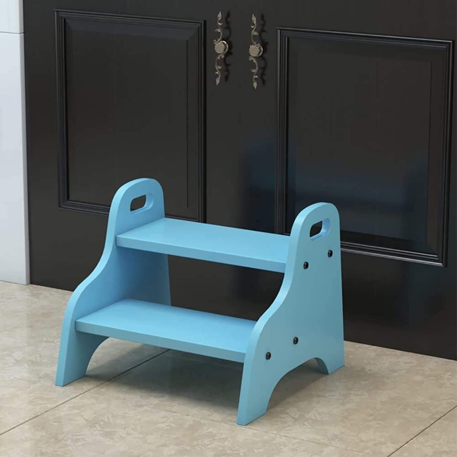 Robuster dünner Klapphocker Holz 2 Stufen Hocker Leiter für Kleinkinder Badezimmer Utility Kleine Fußhocker für Kinder Töpfchen Training Tragbares Indoor Blumenregal
