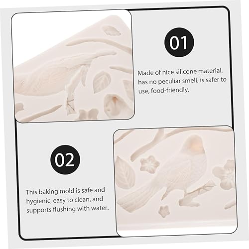 Miniatura 3 de Abaodam 2 moldes de silicona para resina silicona flor animal fondant crayón moldes molde de mano molde de resina encantador molde de galletas molde