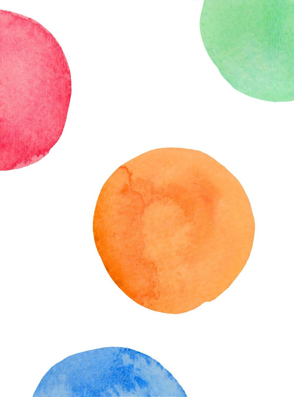 Simple Shapes Watercolor Dots Wall Stickers - (Rainbow)