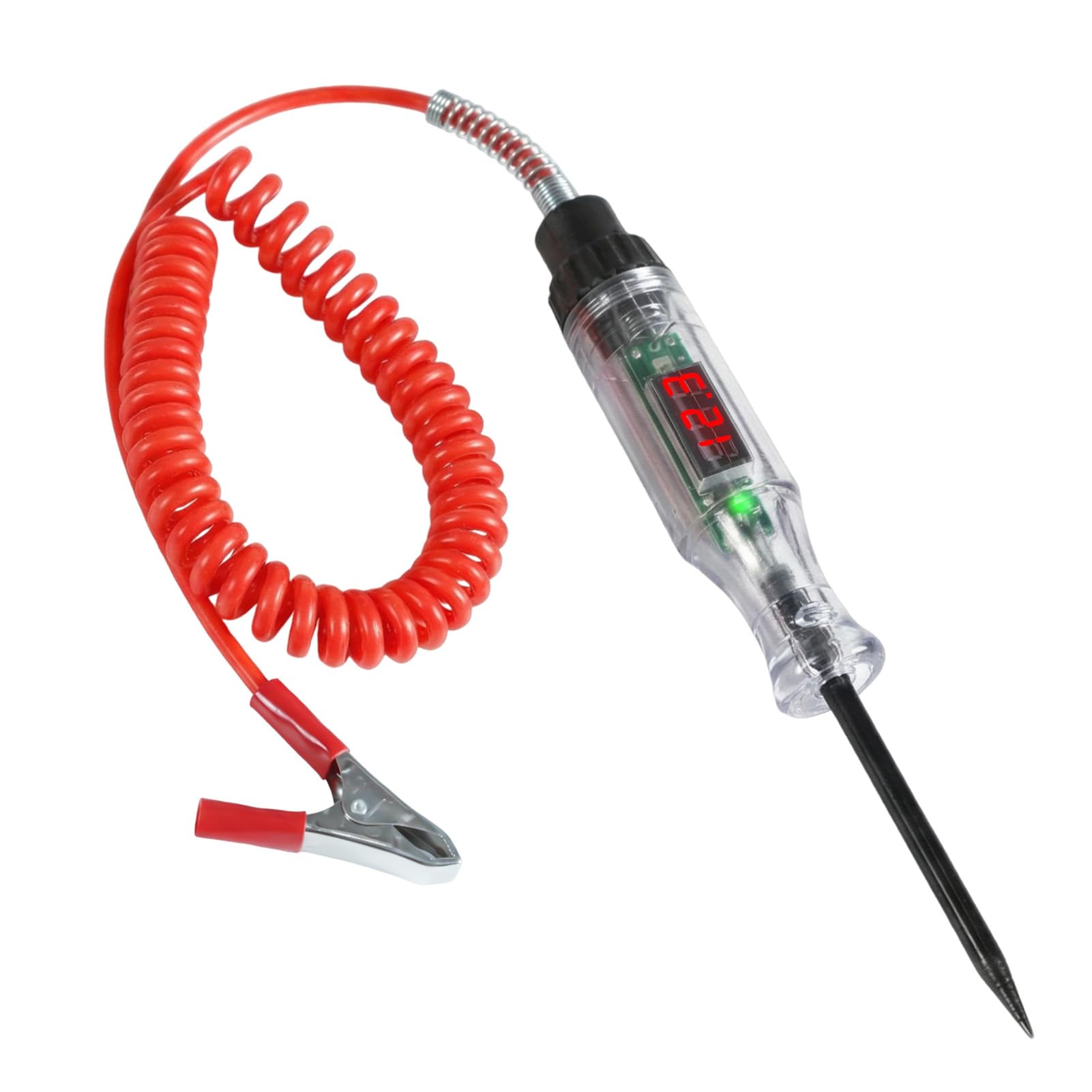 Circuit Tester,5-120V Test Light with Digital LED, Car Fuse Tester with Retractable Spring Wire and Crocodile Clip, Automotive Circuit Tester for Fuse Automotive Wiring Circuit Checking