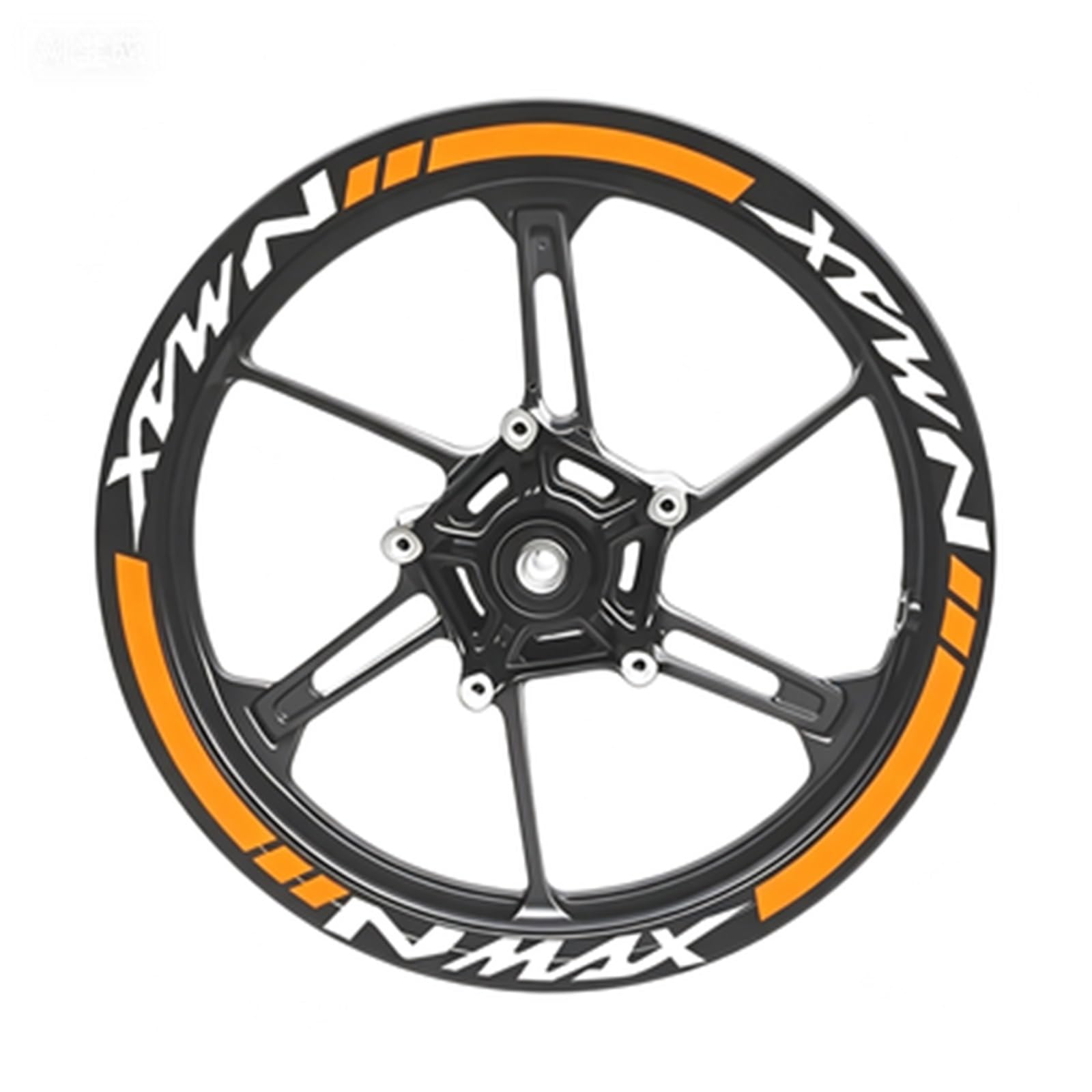 Motorcycle Wheel Sticker Racing Rim Stripe Decal Decoration for Yamaha NMAX N Max N-max 155 125 Motorbike(Color2)