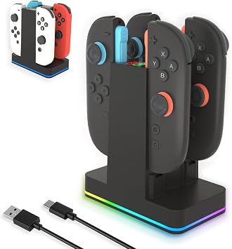 Switch 2 JoyCon Charging Dock for Nintendo Switch 1/2 Controller