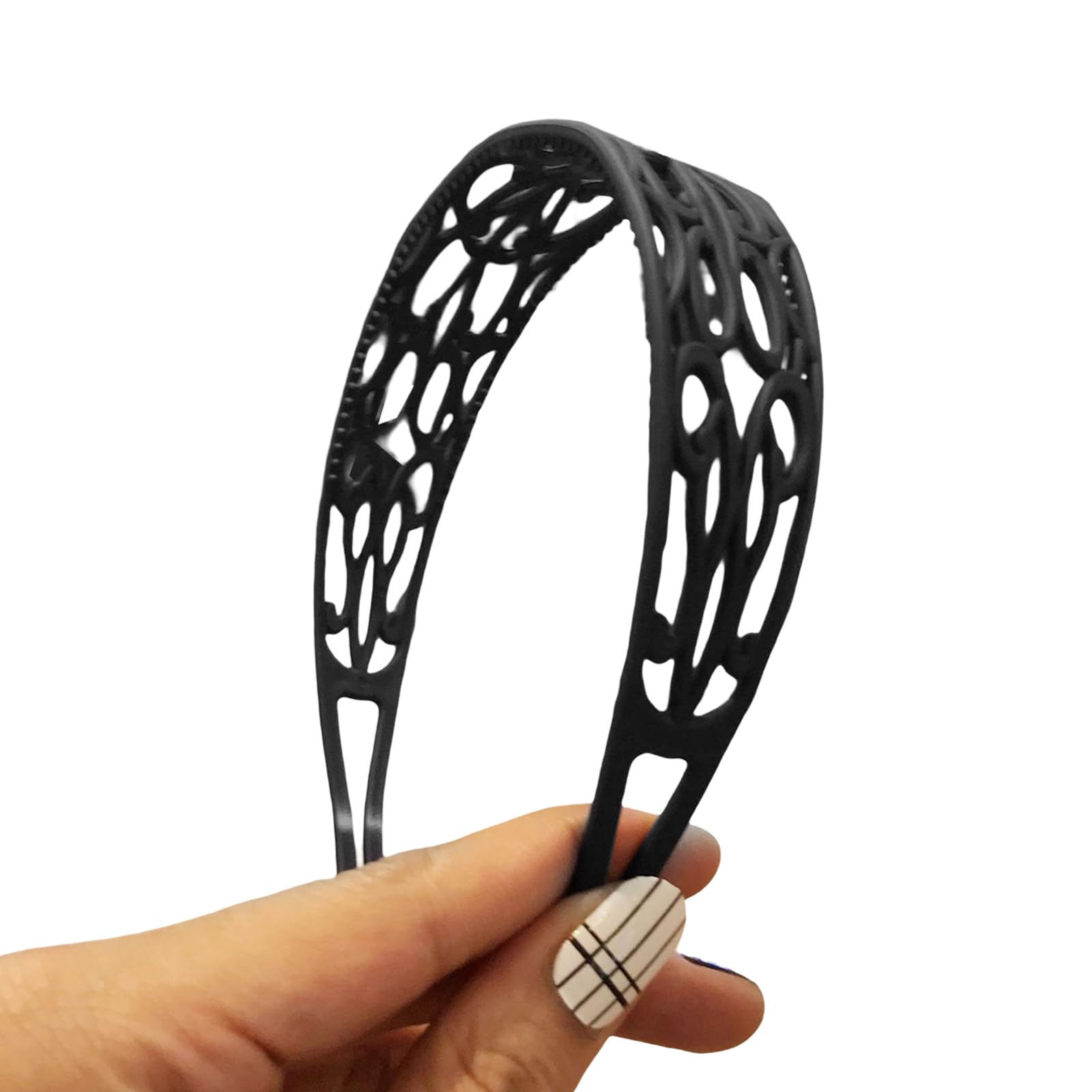 Younafen Women's Black Plastic Headbands For With Teeth Pigtail Headband Wide Headband Non Slip Matte Headband Hair Hoop Spa Headband