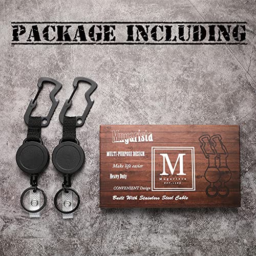 Image of MNGARISTA Retractable Keychain Multifunctional EDC Carabiner Key Ring Clip