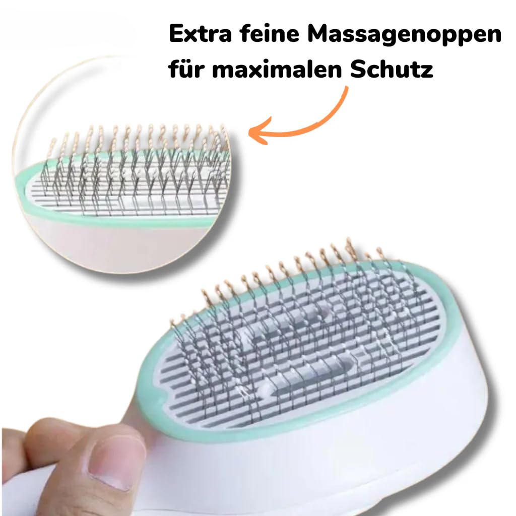 Kittinis Luxbrush Uv Zeckenbürste Katzenbürste Mit UV Sterilisation Antistatische Entfilzungsbürste Für Hunde Katzen, Fellpflegebürste, Haustierhaar (Grau)