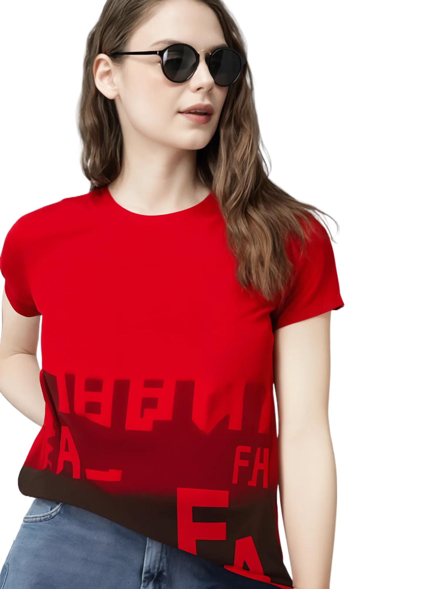 mack jonney Women Printed Cotton Rich T Shirt | Round Neck Tshirts|Half Sleeves|Printed-Regular Fit-Mack640809-picture-32