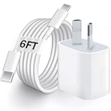 Australia Travel Adapter Charger - Australia Wall Adaptor with USB C Cable 6ft &vert; Universal Power Charging Plug for iPhone IPAD Samsung Google &vert; Travel Essentials for New Zealand&sol;Australia&sol;Argentina