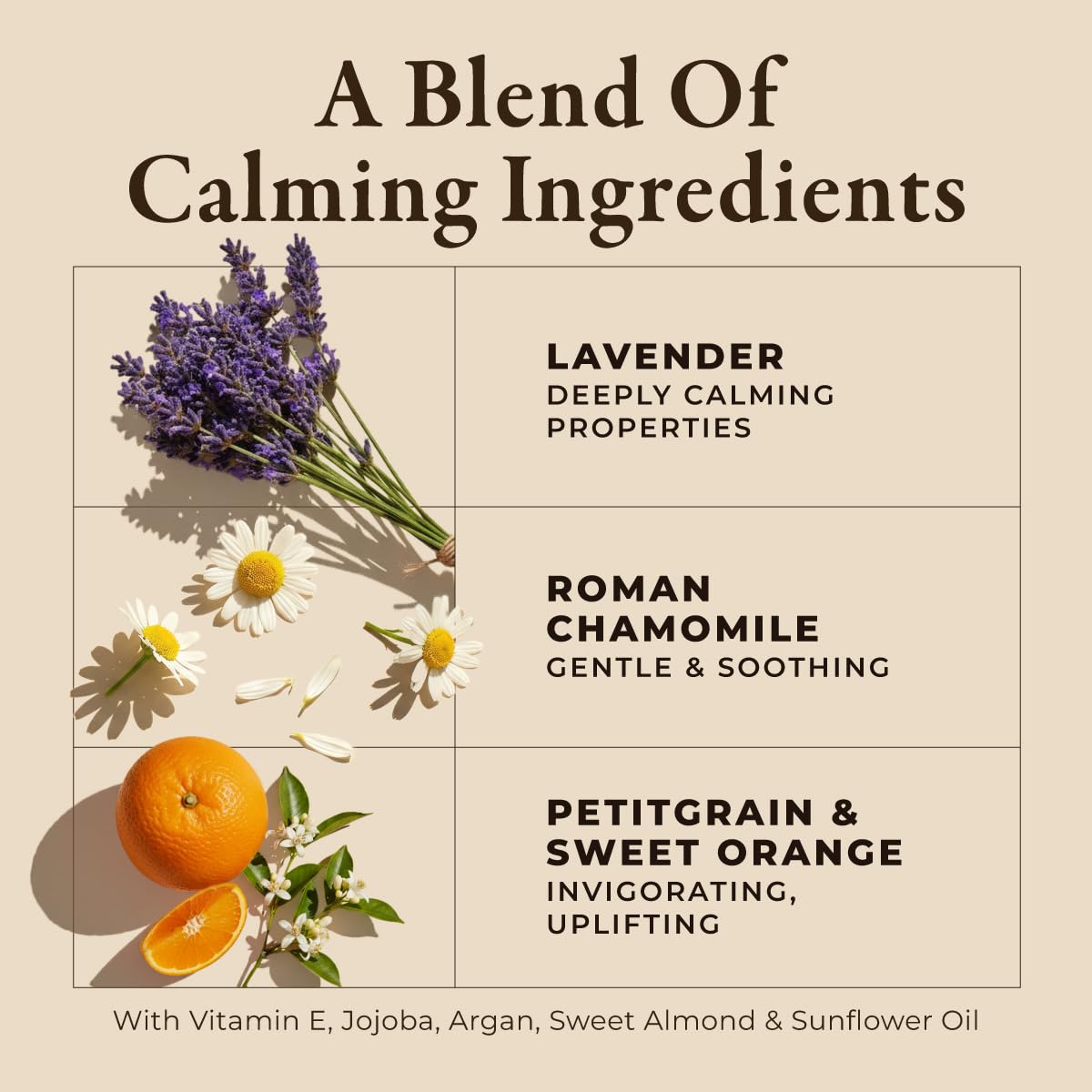 Gya Labs Aceite masaje calmante para terapia de masaje - Aceites de masaje de aromaterapia natural - Elaborados con aceites de lavanda, petitgrain, manzanilla, naranja dulce, jojoba y argán (200 ml)