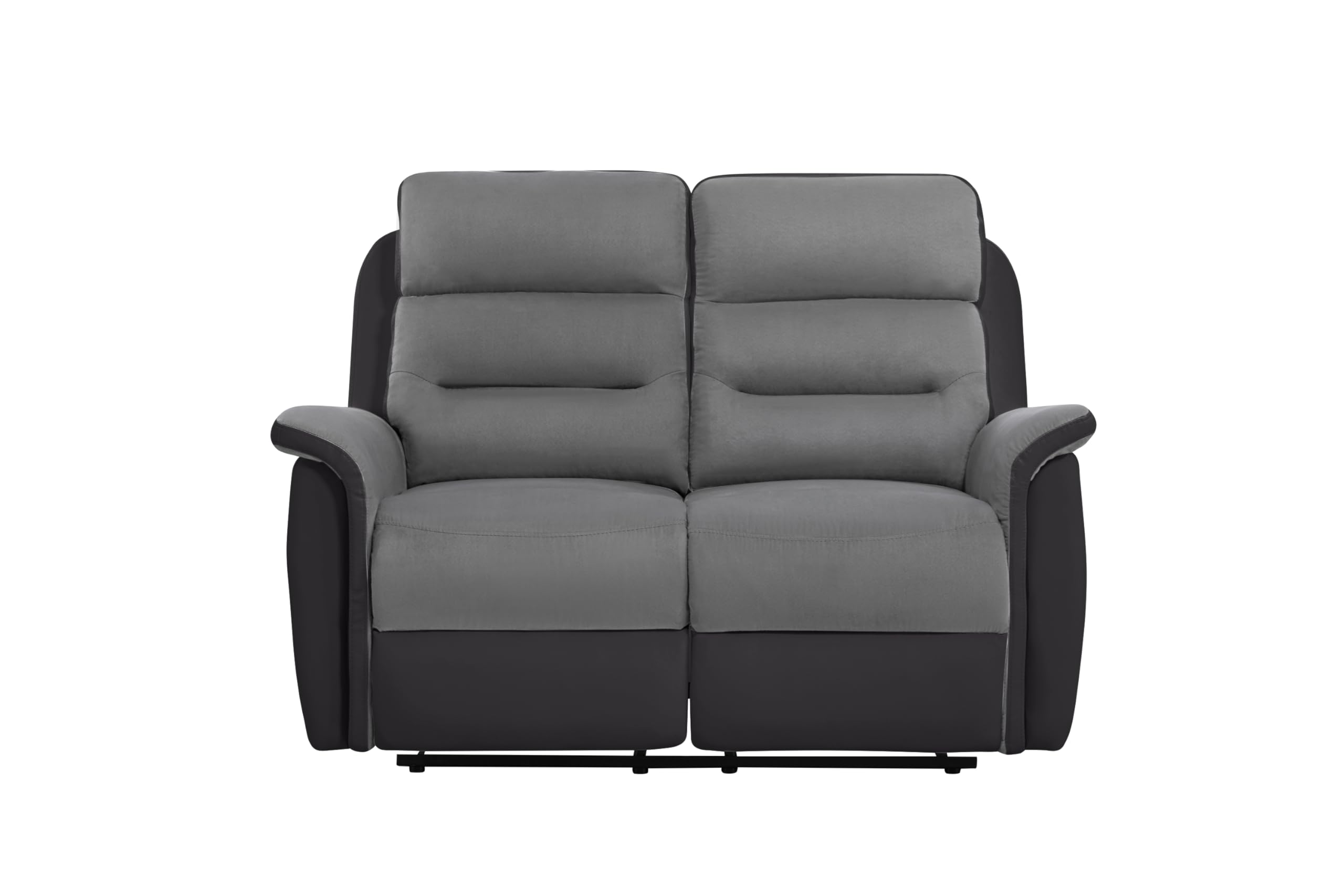 Poltrona Relax LOUNGITUDE Un Posto In Tessuto Grigio/Nero - Schienale Regolabile Fino A 170°